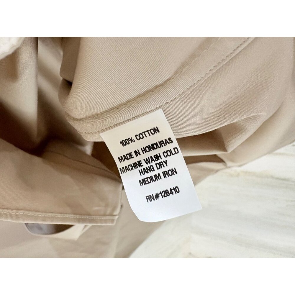 Ann Mashburn Safari Shirt Sz M Khaki Tan Button Down - Picture 10 of 15